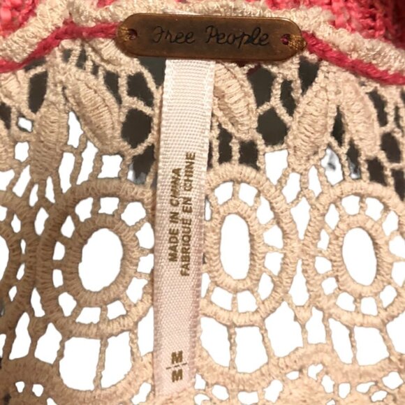 Free People Coral and Cream Sweater - Picture 7 of 7